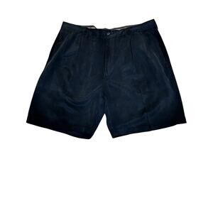 Tommy Bahama mens dress shorts 100% silk charcoal gray pockets business casual